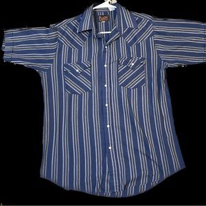 VTG Ely plains pearl snap button up